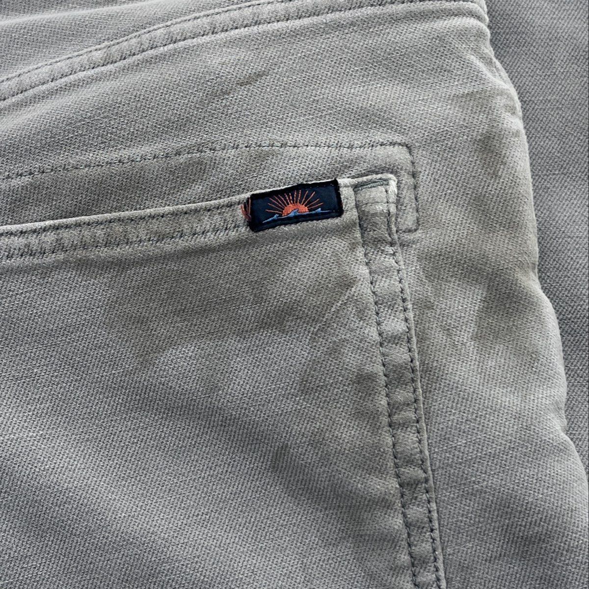 Vintage Gray Solid Five Pocket Pants - Image 4