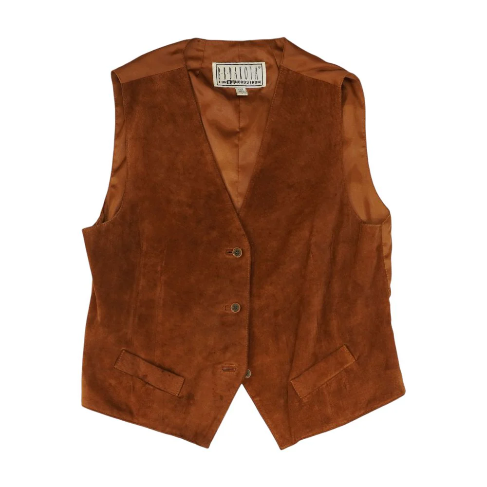 Vintage Leather Tan Vest