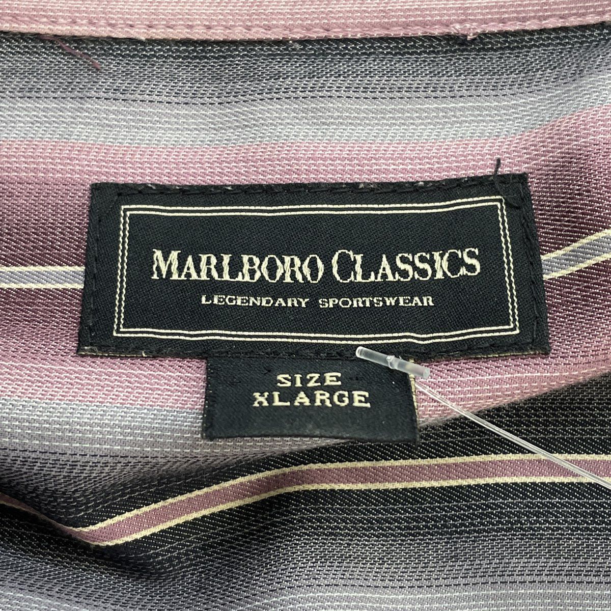 Vintage Purple Striped Long Sleeve Button Down - Image 3
