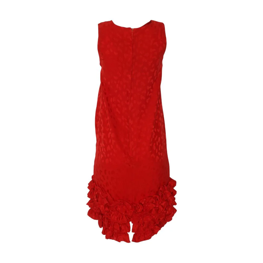 Vintage Red Graphic Midi Dress - Image 2