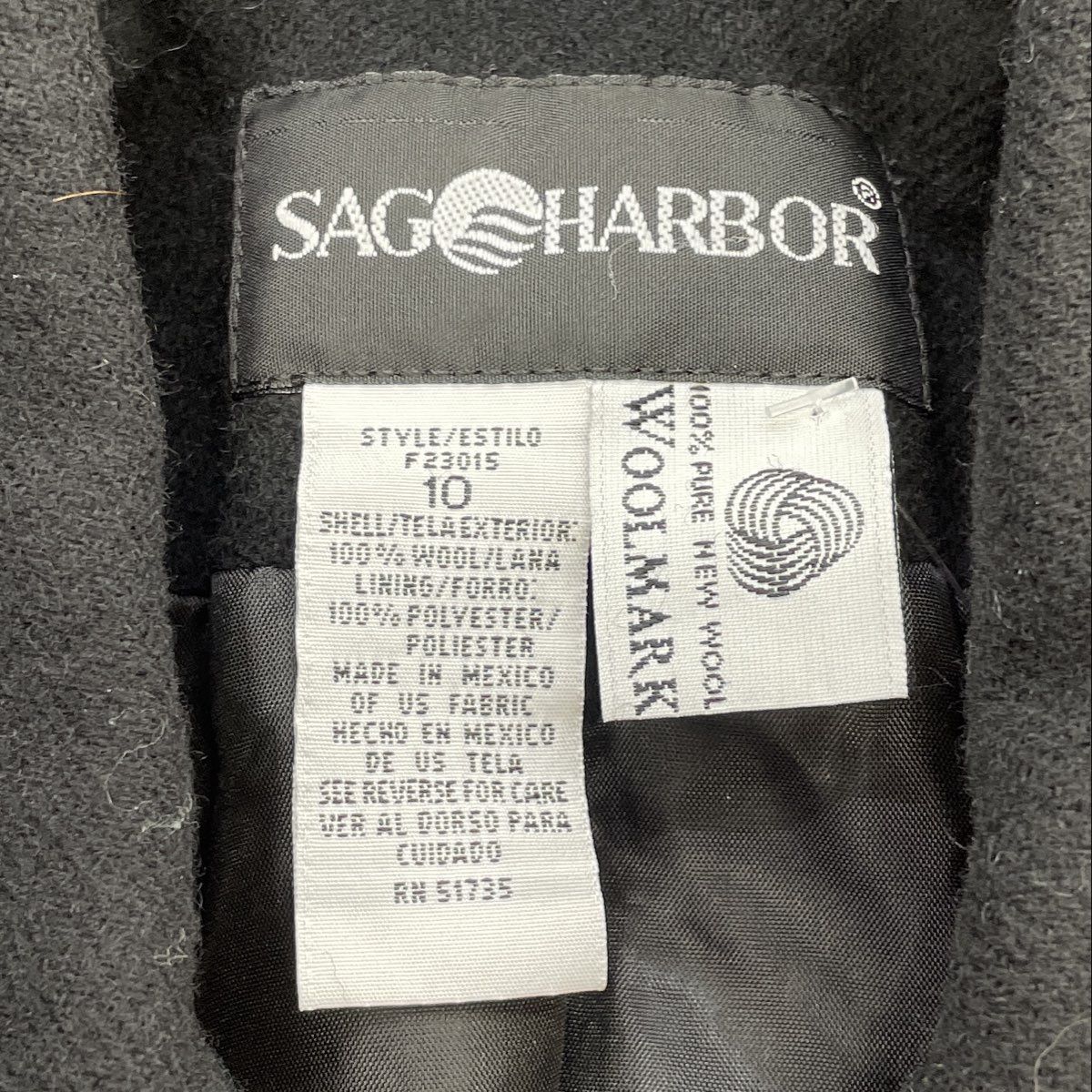 Vintage Wool Black Jacket - Image 3