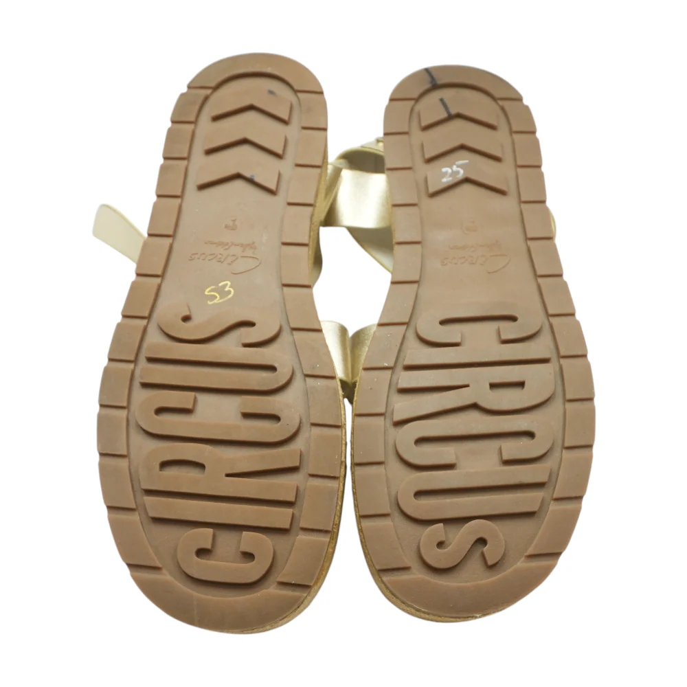 Gold Wedged Sandals - Image 3