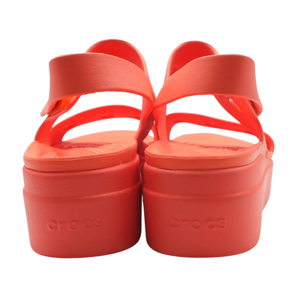 Red Wedged Sandals - Image 2