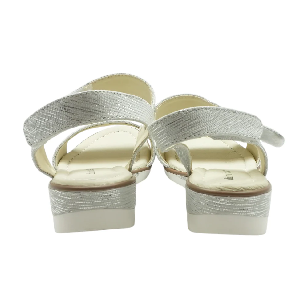 Silver Wedged Sandals - Image 2