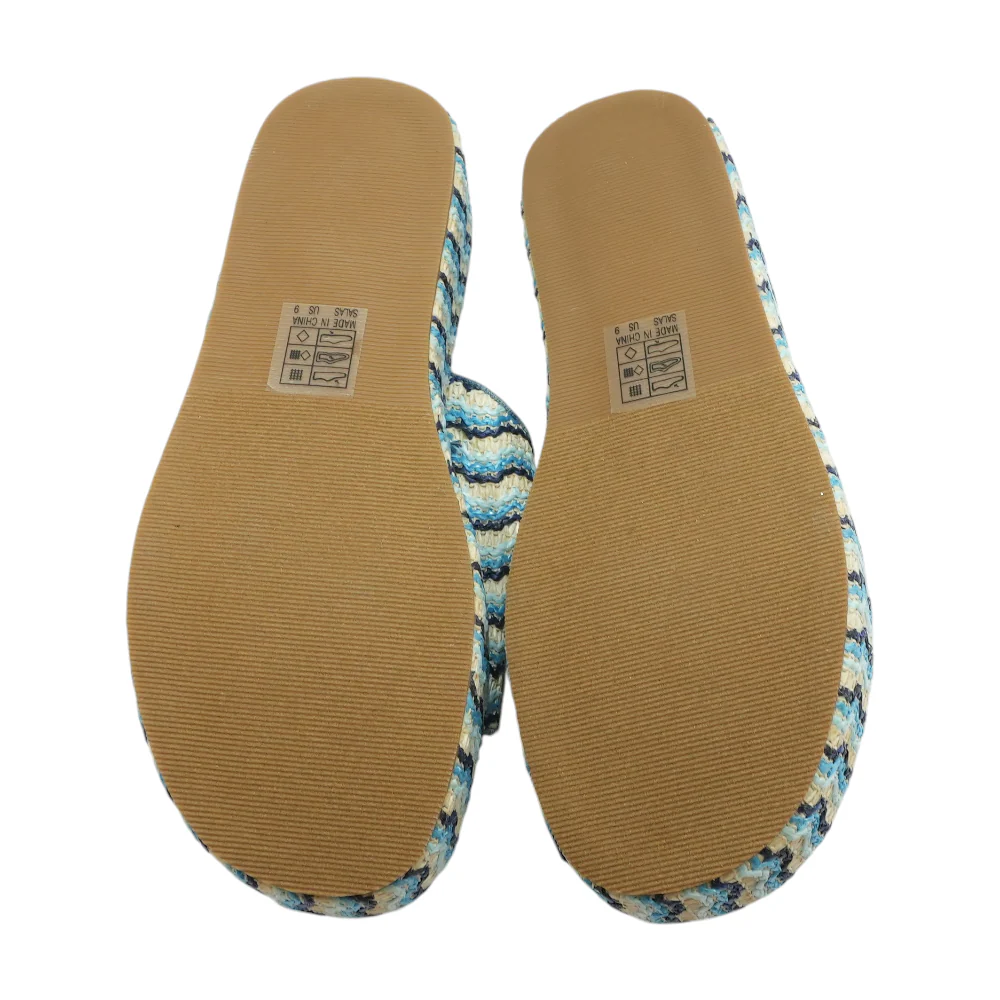 Blue Wedged Sandals - Image 3