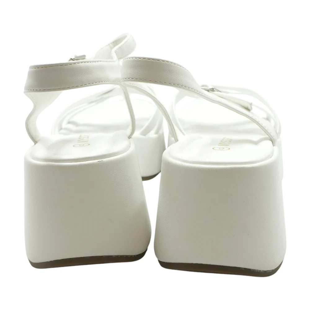White Wedged Sandals - Image 2