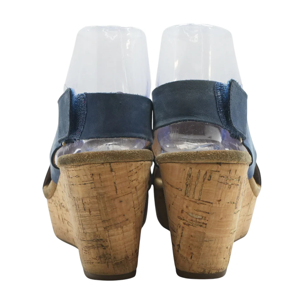 Blue Wedged Sandals - Image 2