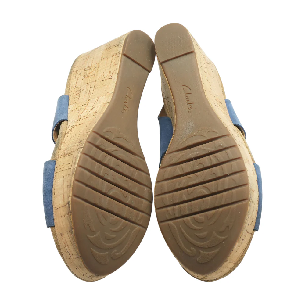 Blue Wedged Sandals - Image 3
