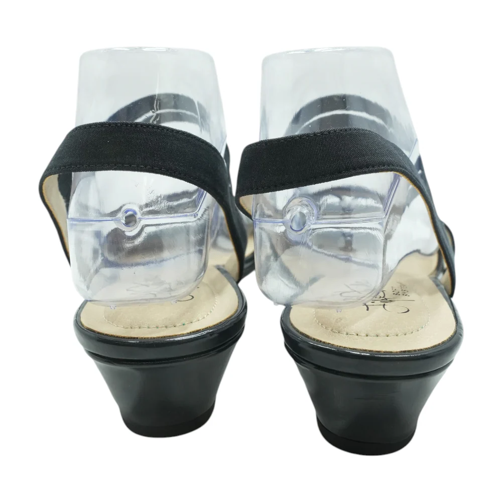 Navy Wedged Sandals - Image 2