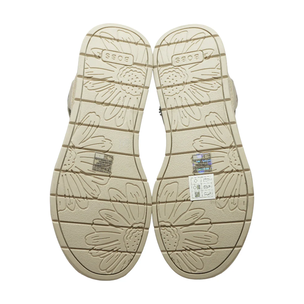 Beige Wedged Sandals - Image 3