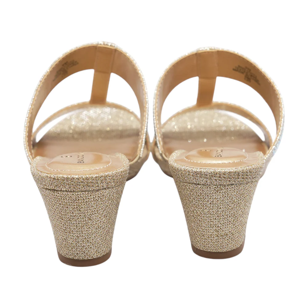Gold Wedged Sandals - Image 2