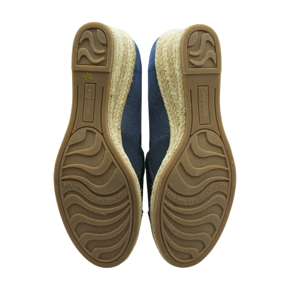 Navy Wedged Sandals - Image 3