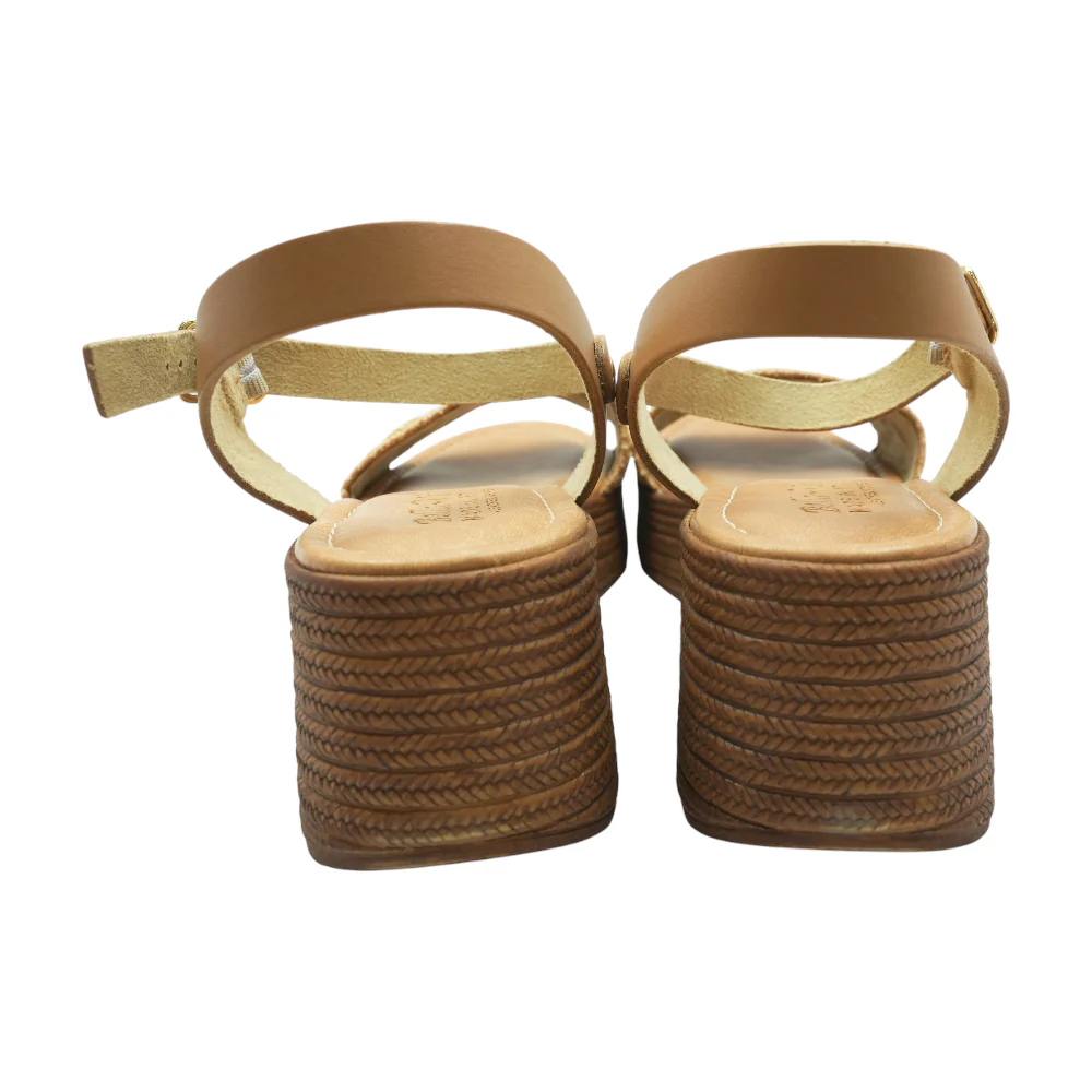 Brown Wedged Sandals - Image 2