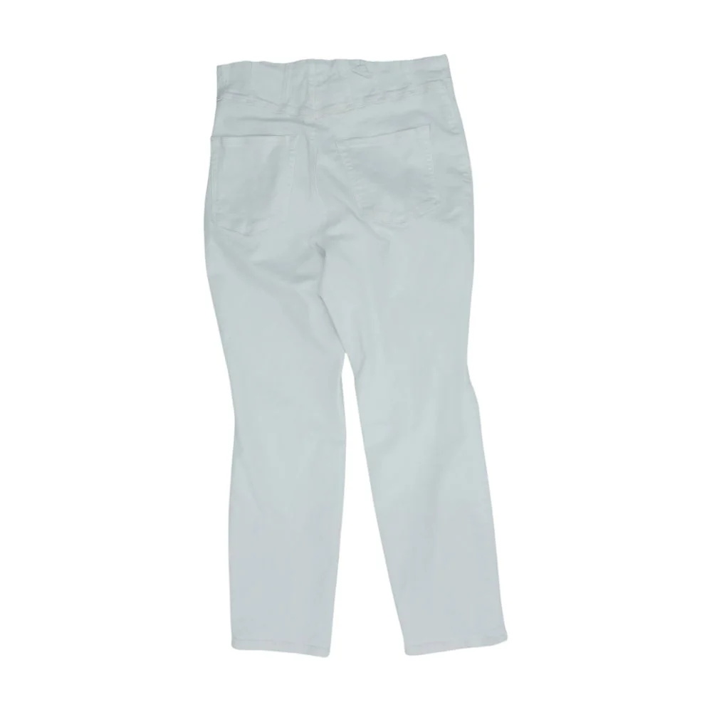 White Casual Straight Pants - Image 2