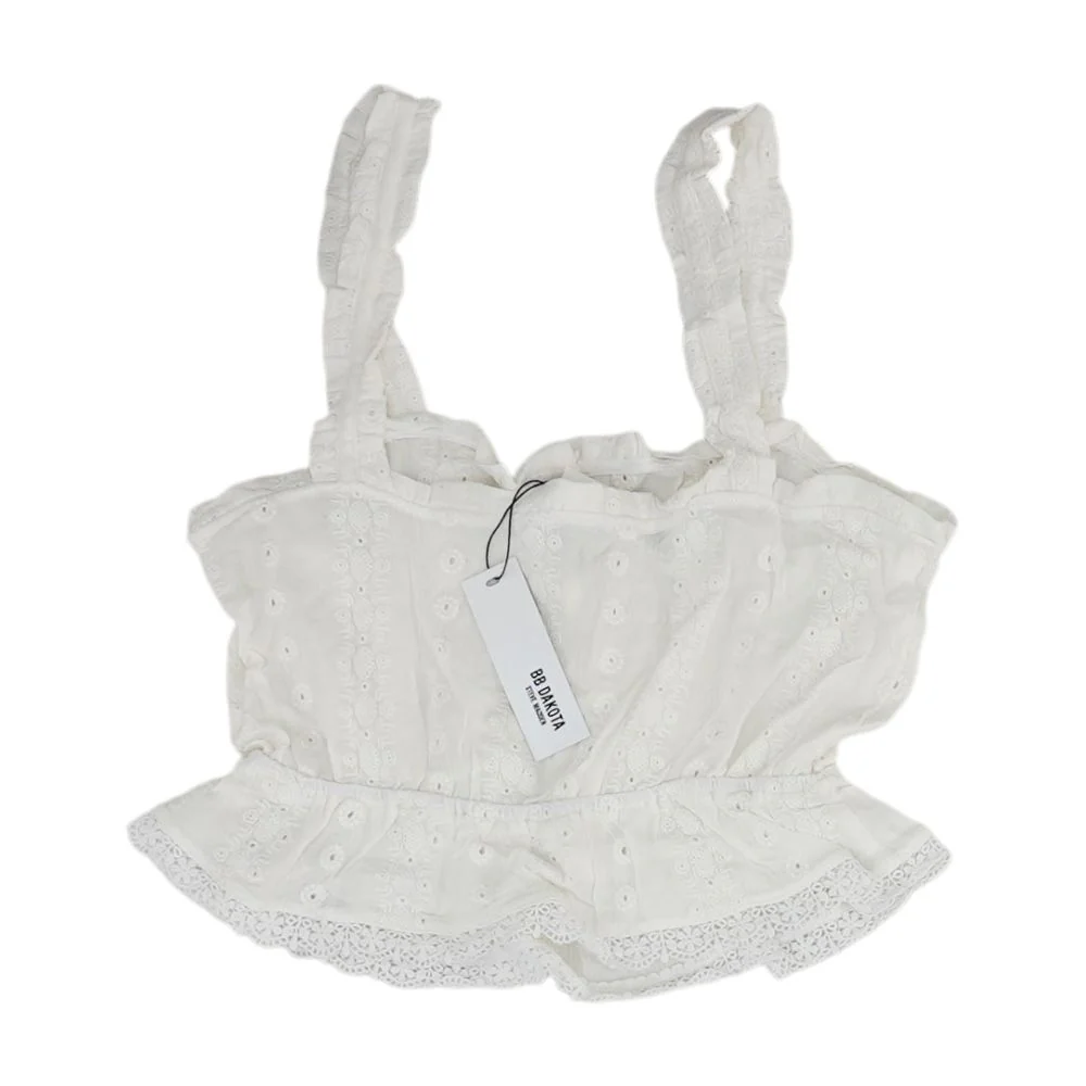 White Eyelet Knit Top - Image 2