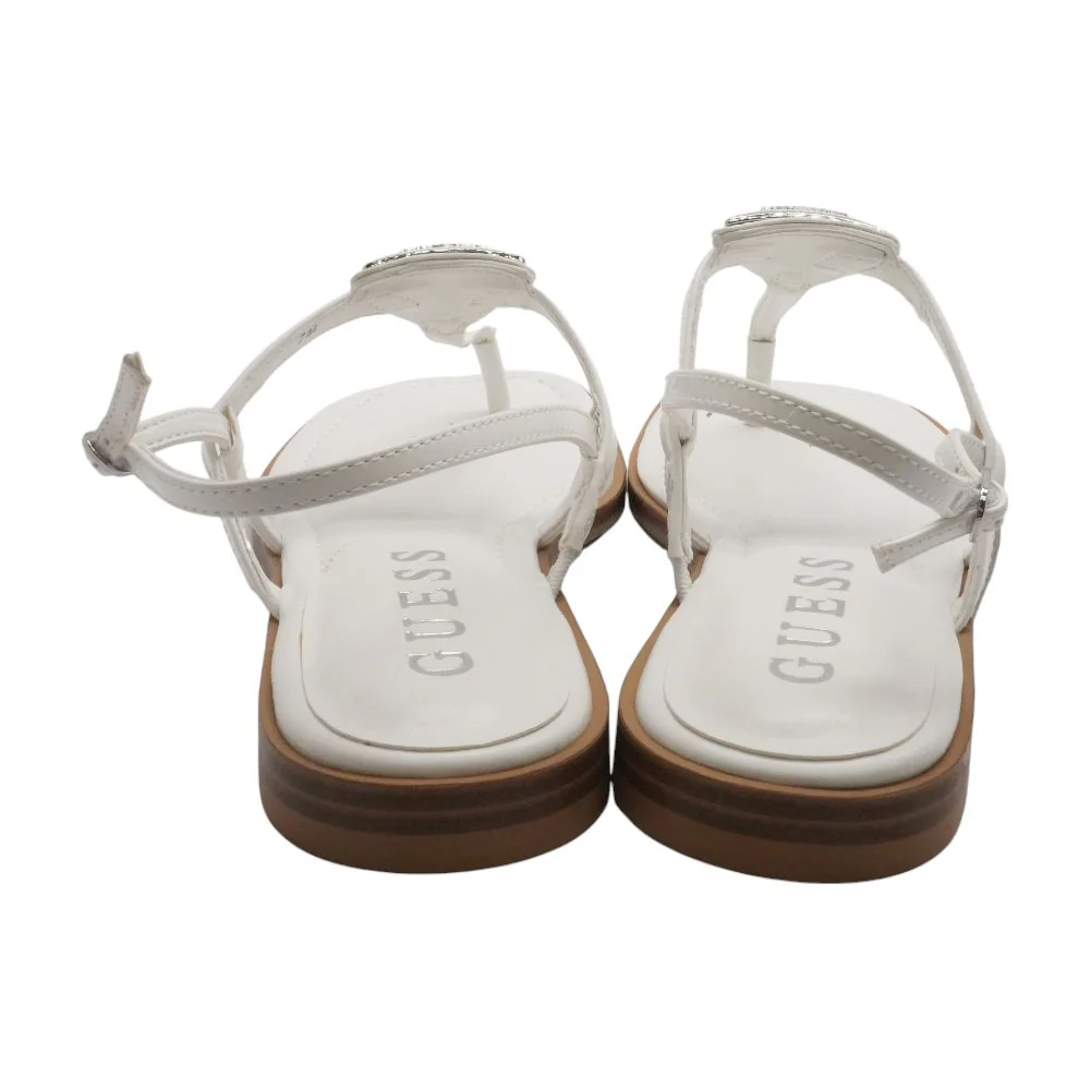 White Flat Sandals - Image 2