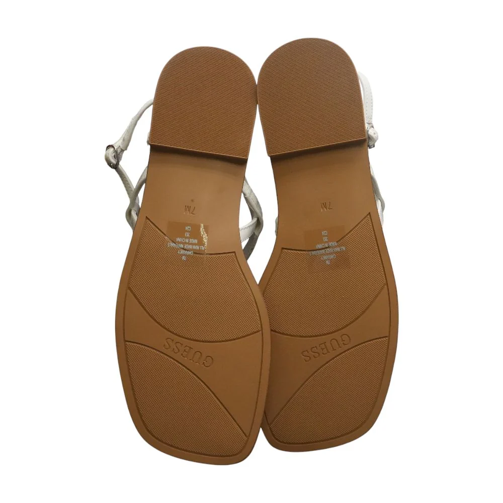 White Flat Sandals - Image 3