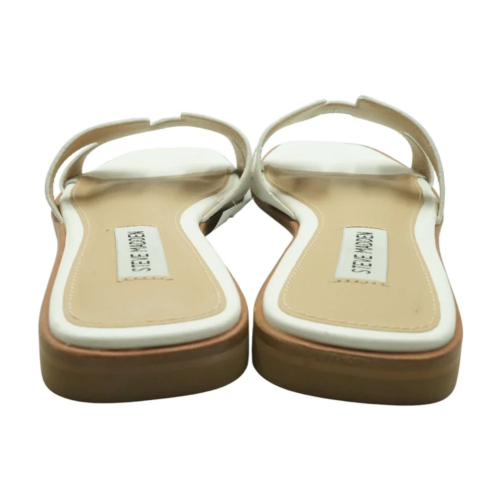 White Flat Sandals - Image 2