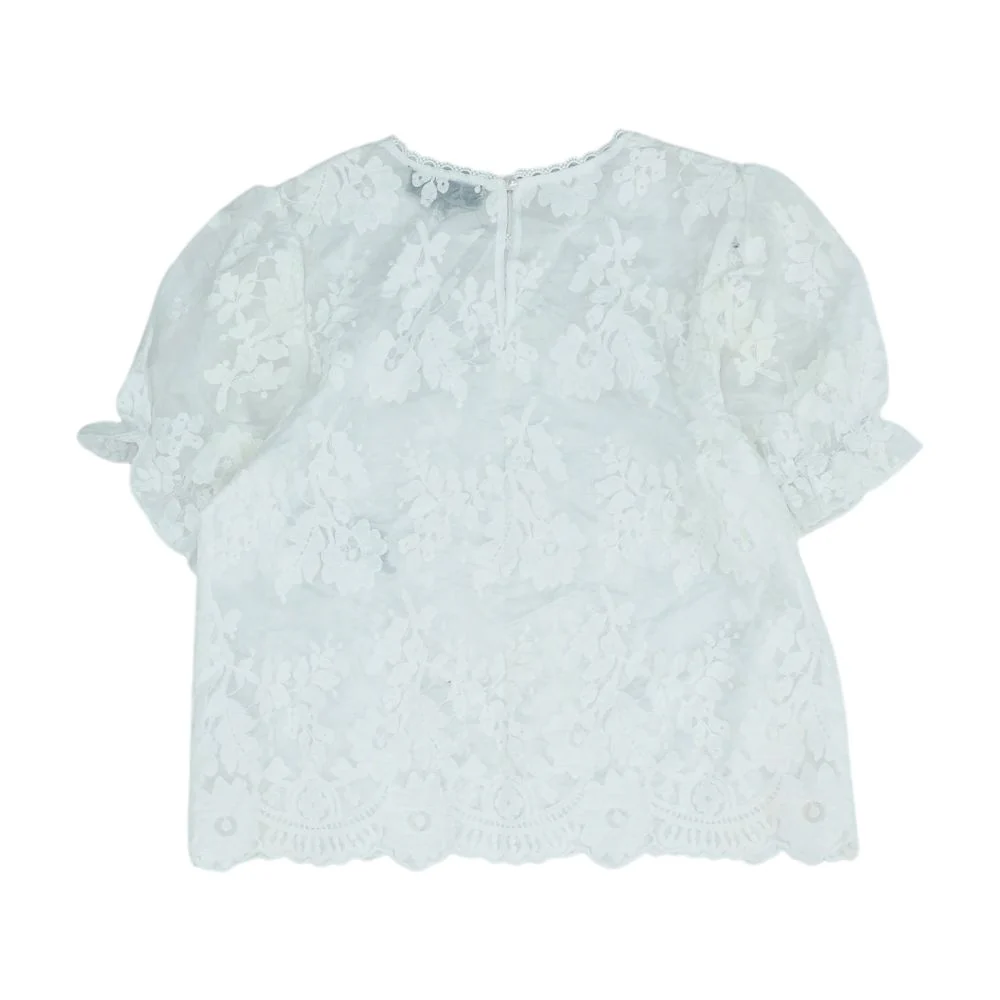 White Floral Blouse - Image 2