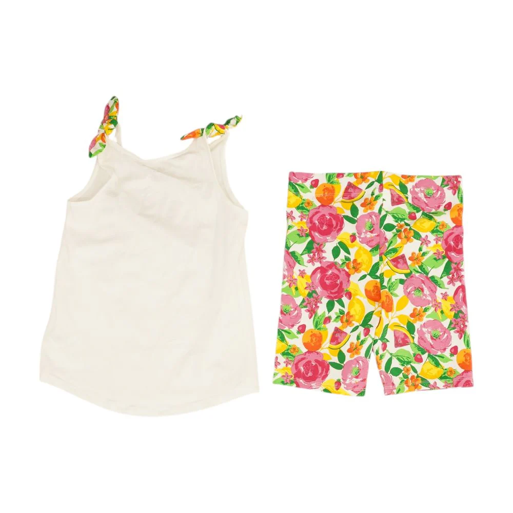White Floral Short Set - Image 2