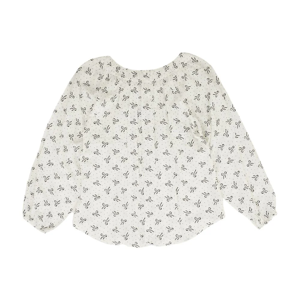 White Graphic Blouse - Image 2