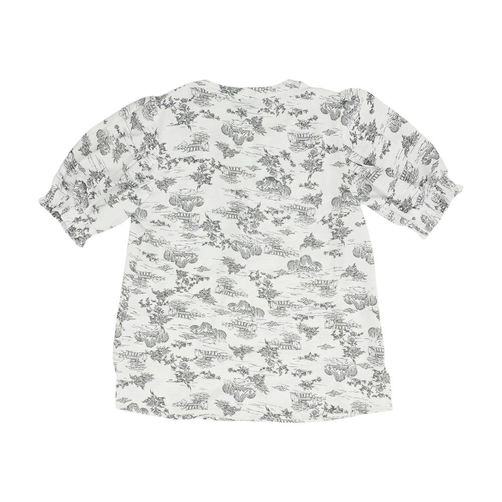 White Graphic Blouse - Image 2