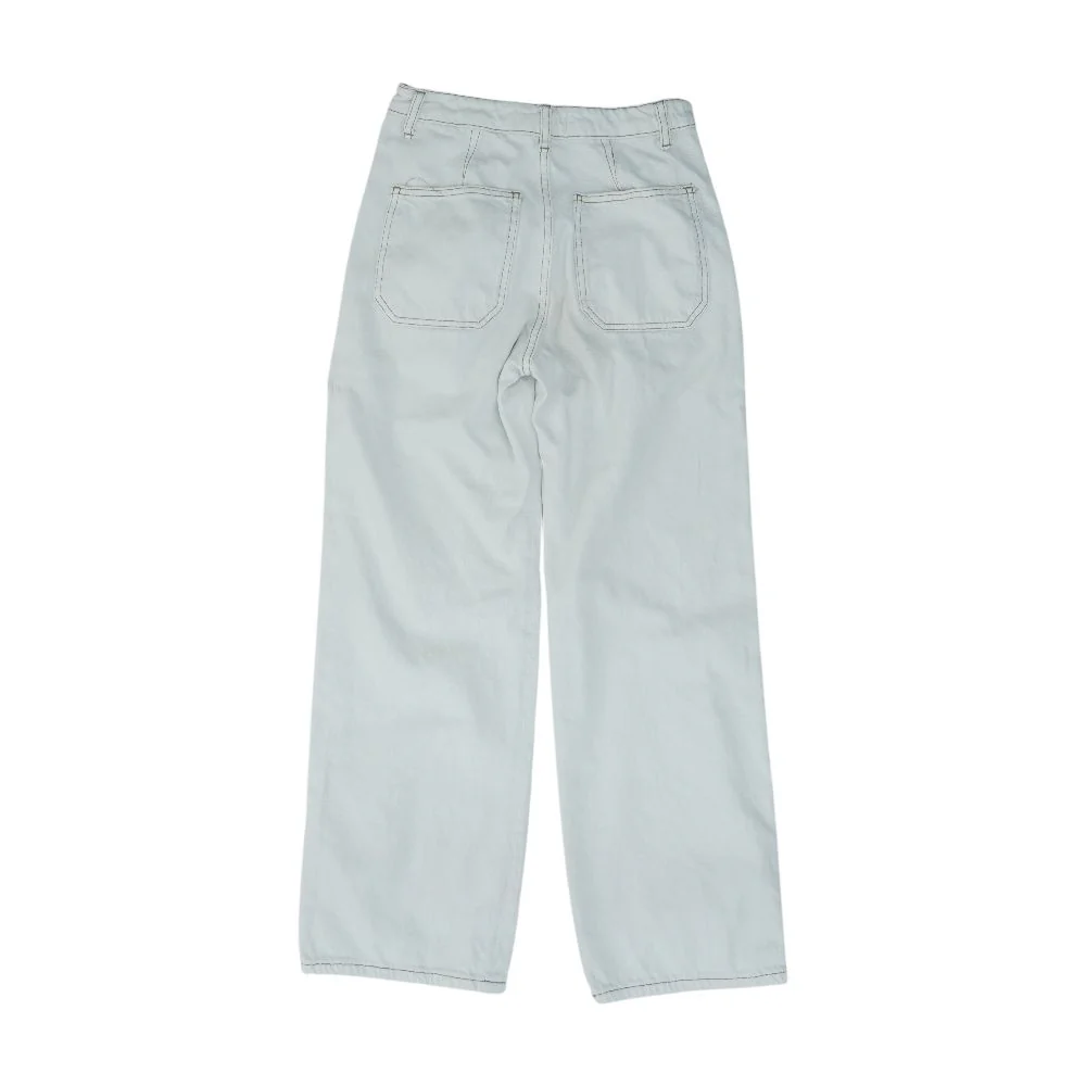 White High Rise Wide Leg Jeans - Image 2