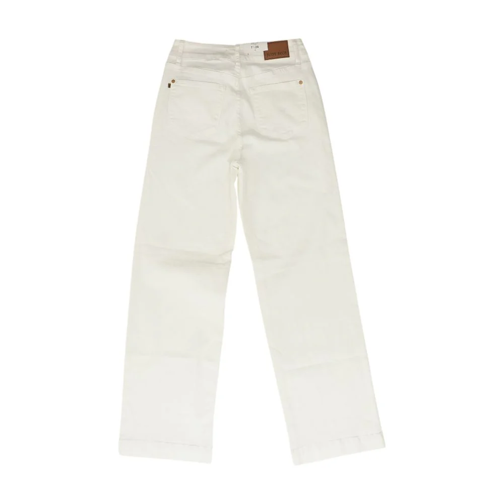 White High Rise Wide Leg Jeans - Image 2