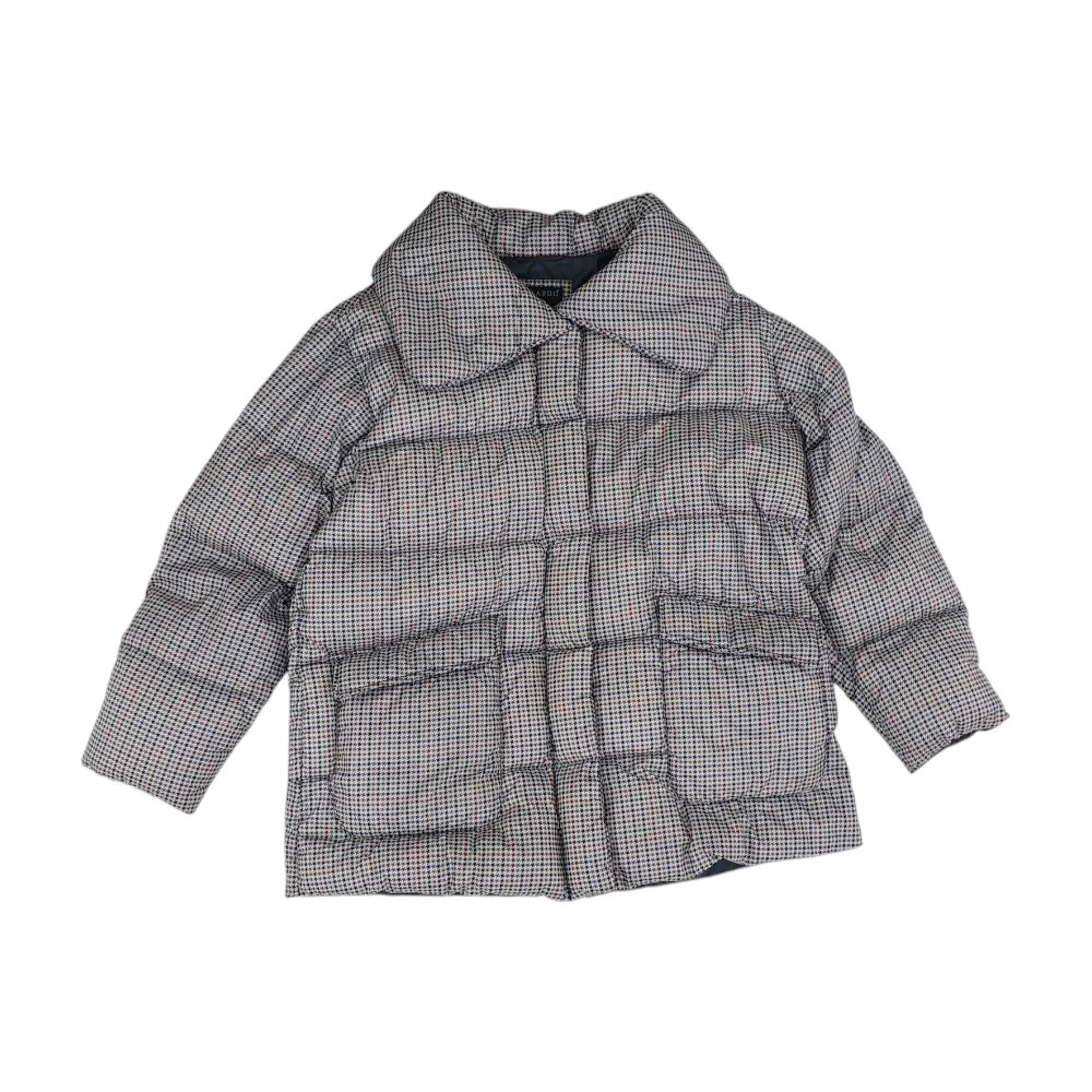 White Houndstooth Puffer Jacket - Image 2