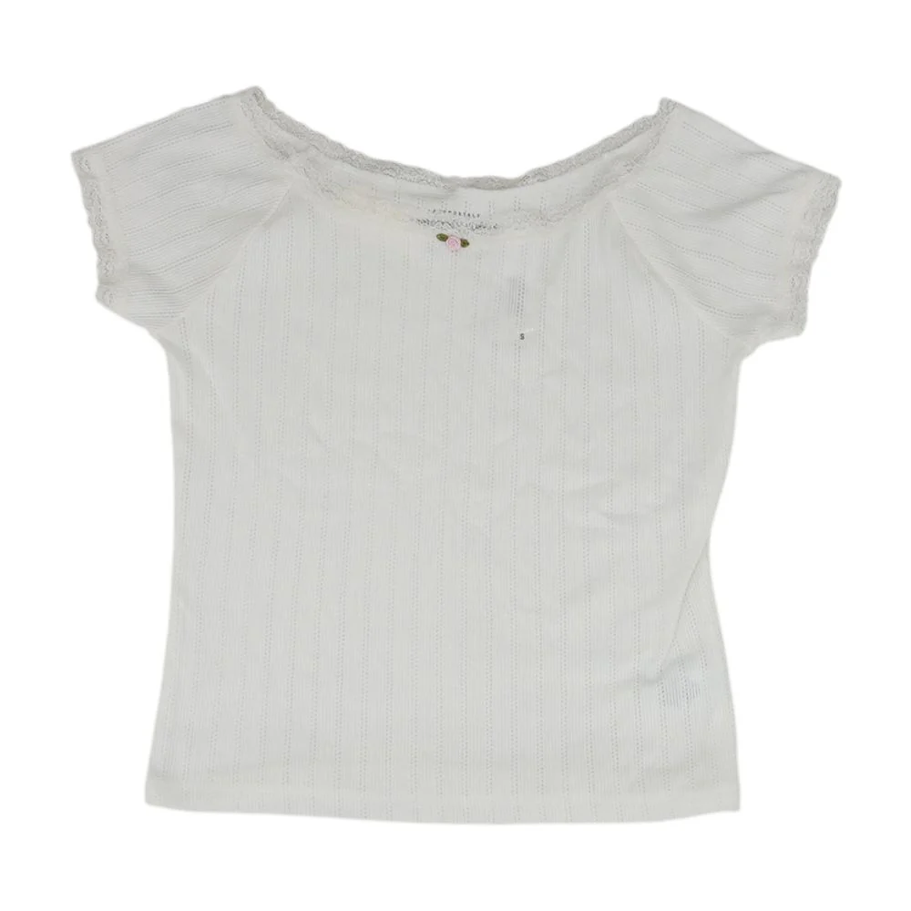 White Knit Top
