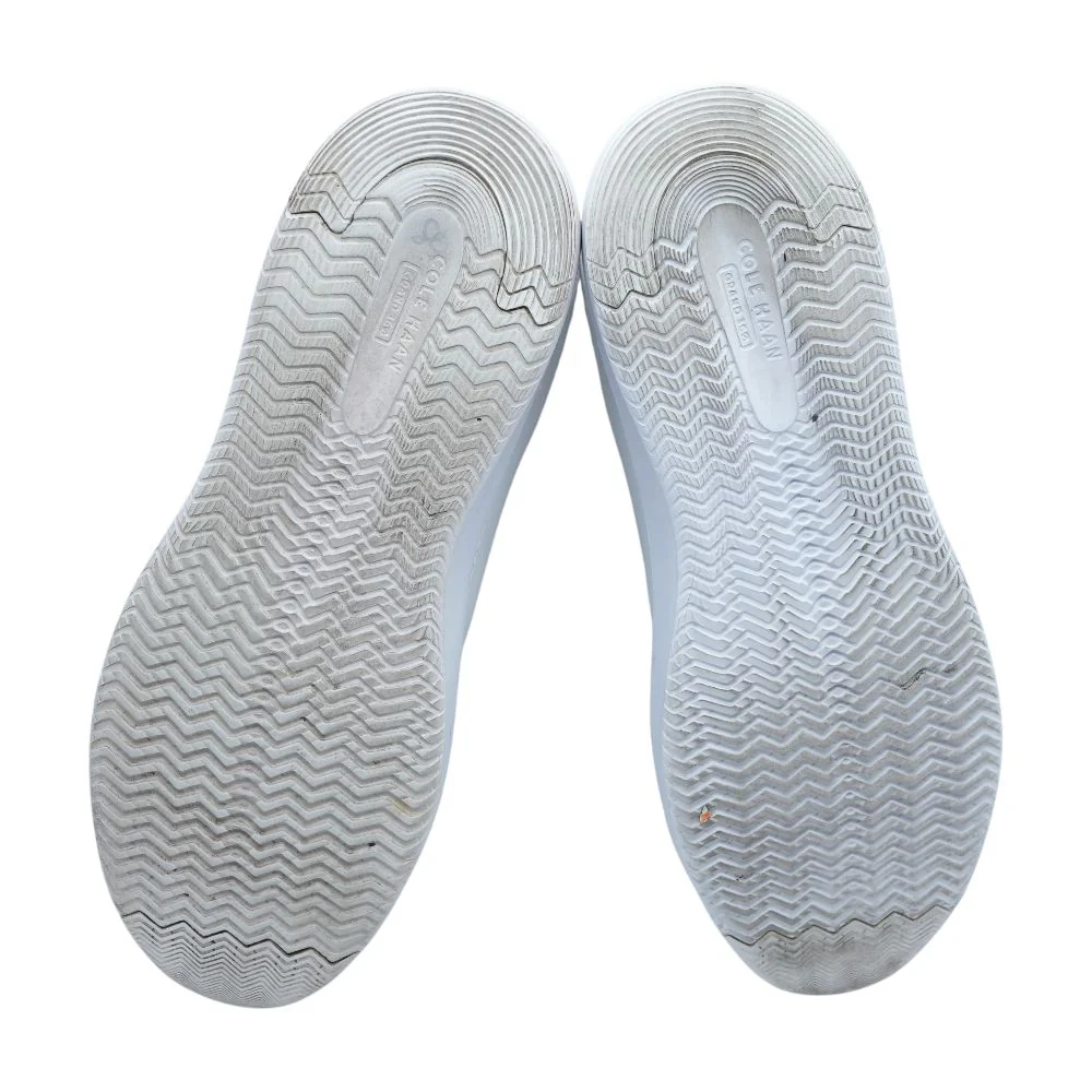 White Low Top Athletic Shoes - Image 3