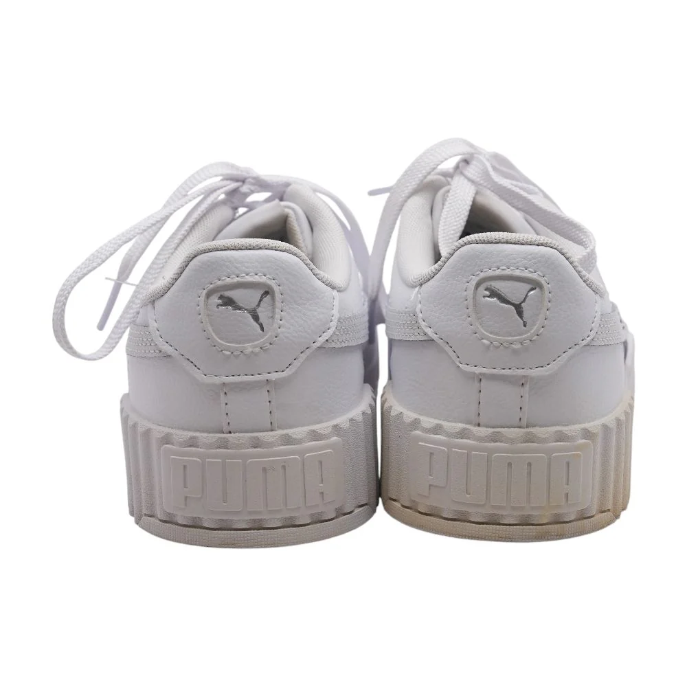 White Low Top Athletic Shoes - Image 2