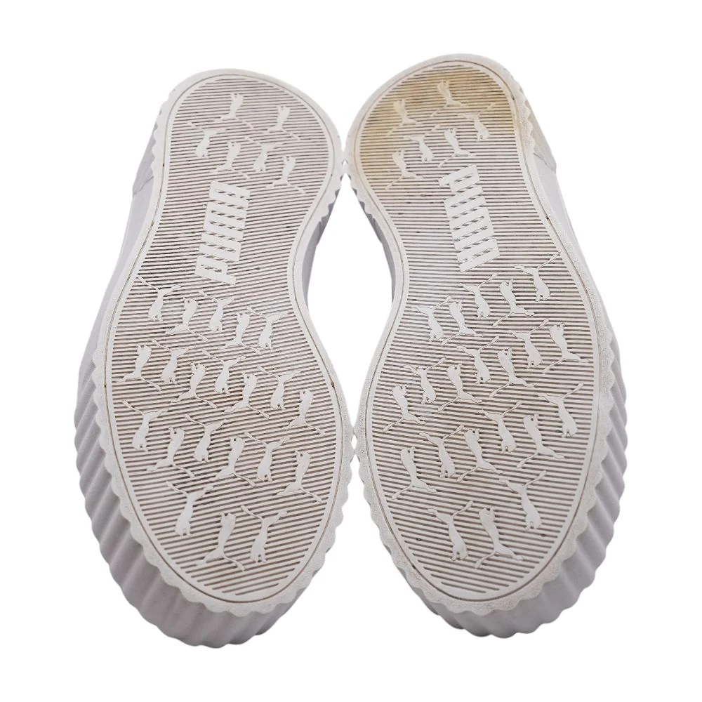White Low Top Athletic Shoes - Image 3