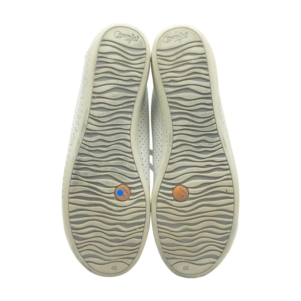 White Low Top Athletic Shoes - Image 3