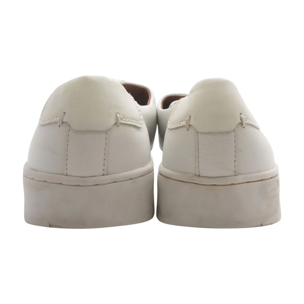 White Low Top Athletic Shoes - Image 2