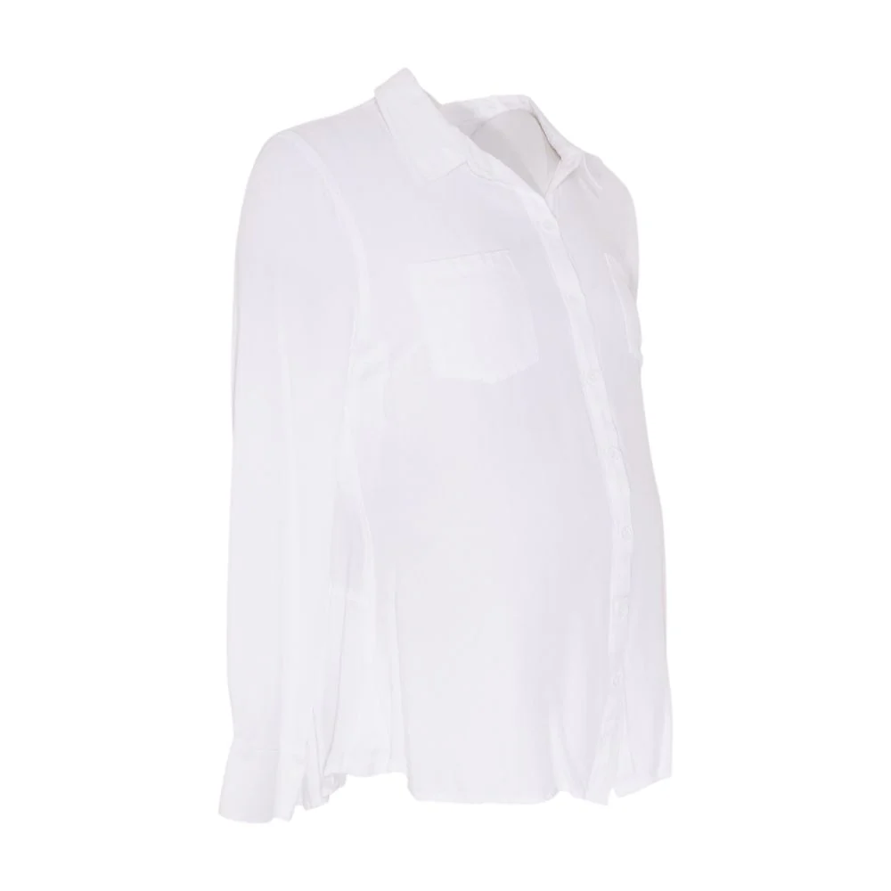 White Maternity Button Down - Image 2