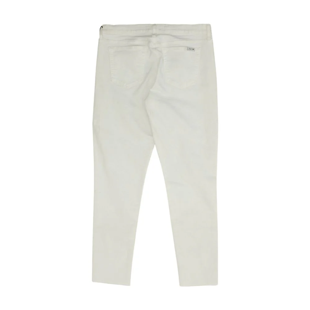 White Mid Rise Skinny Leg Jeans - Image 2