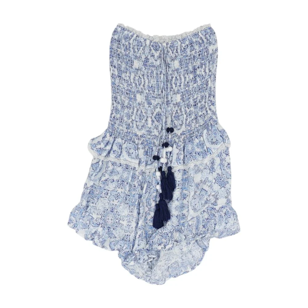 White Paisley Romper