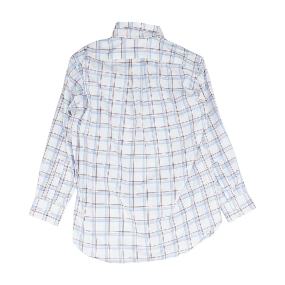 White Plaid Long Sleeve Button Down - Image 2