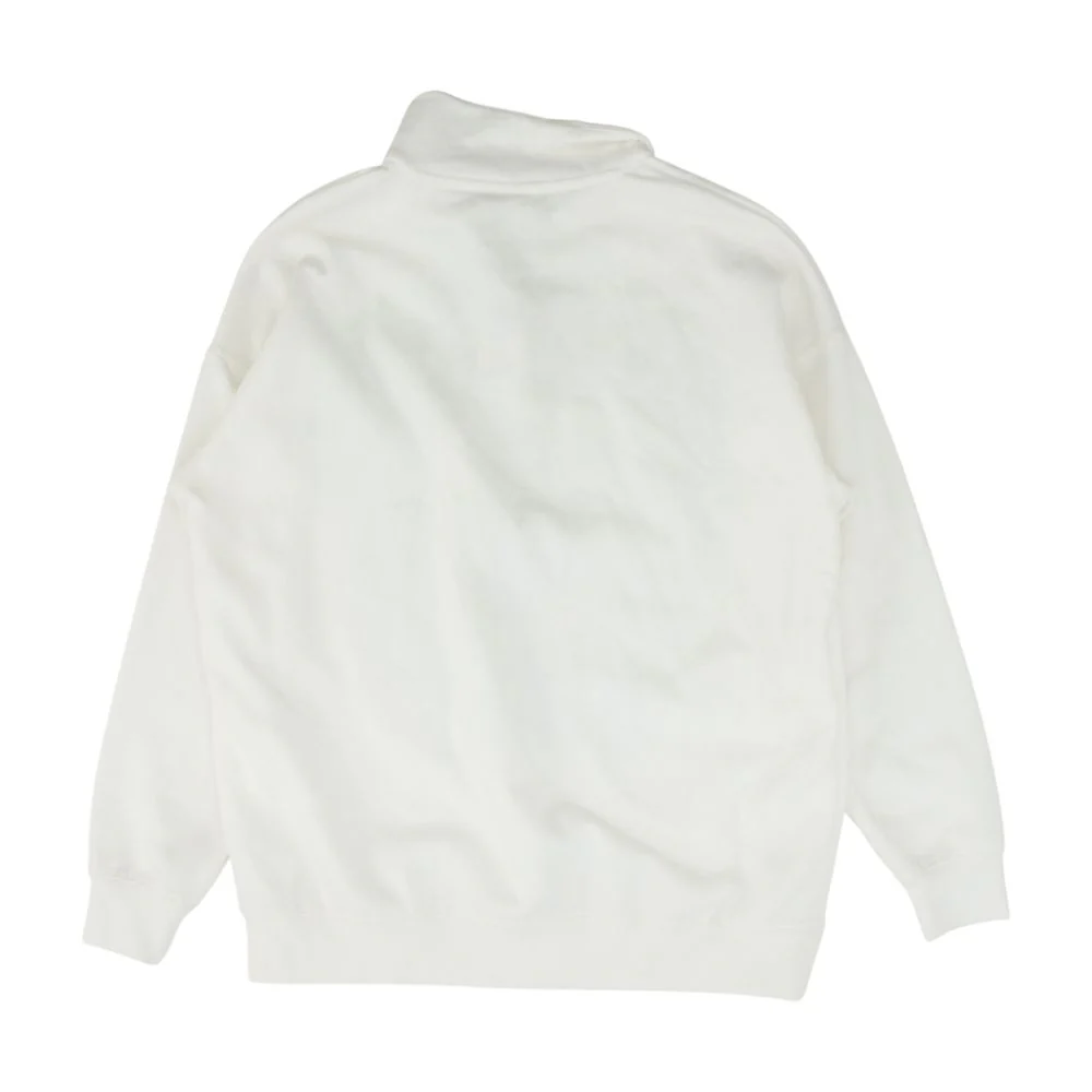 White Solid 1/4 Zip Pullover - Image 2