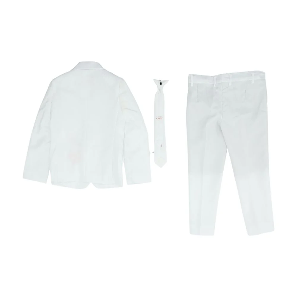 White Solid 2pc Suit - Image 2