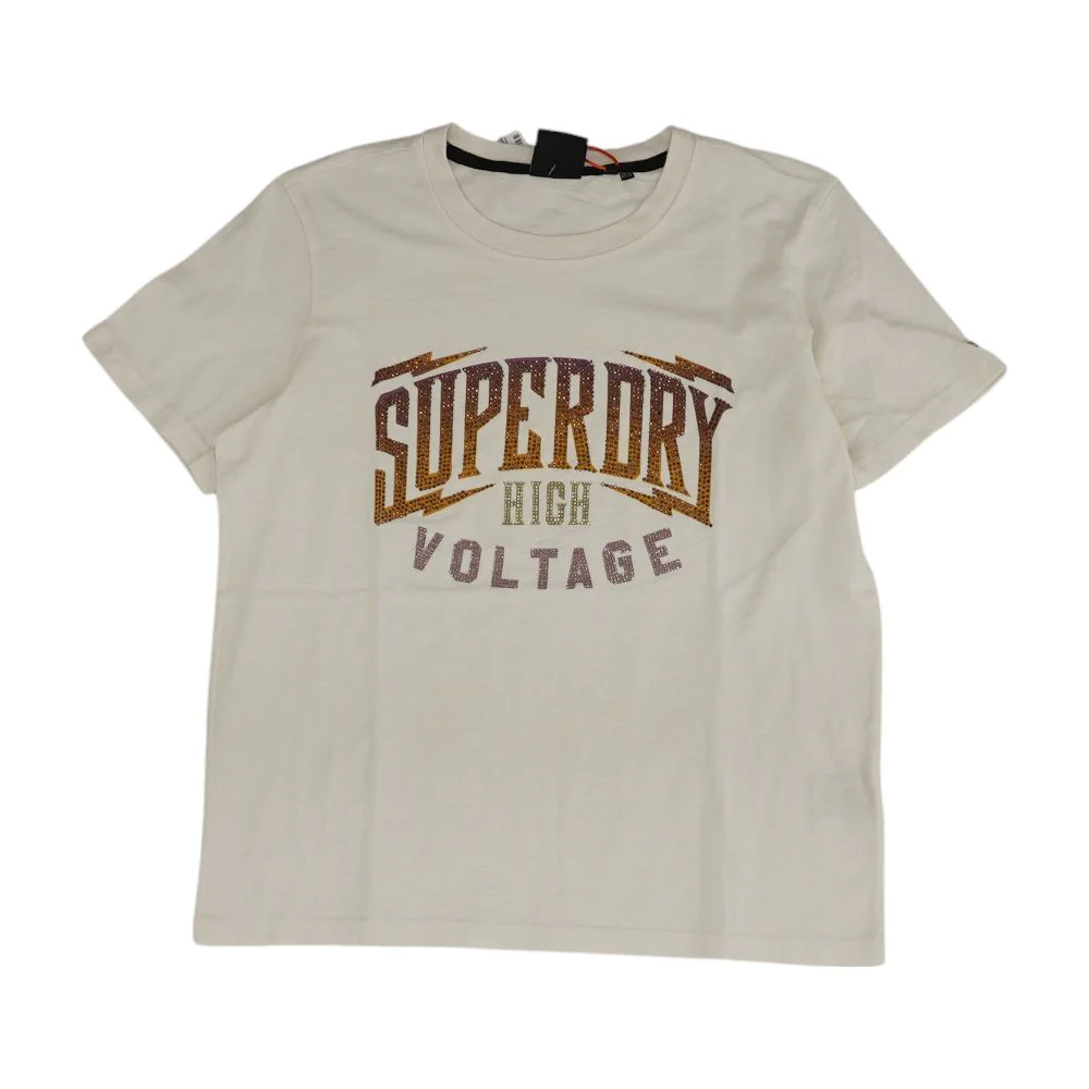 White Solid Graphic/logo T-Shirt