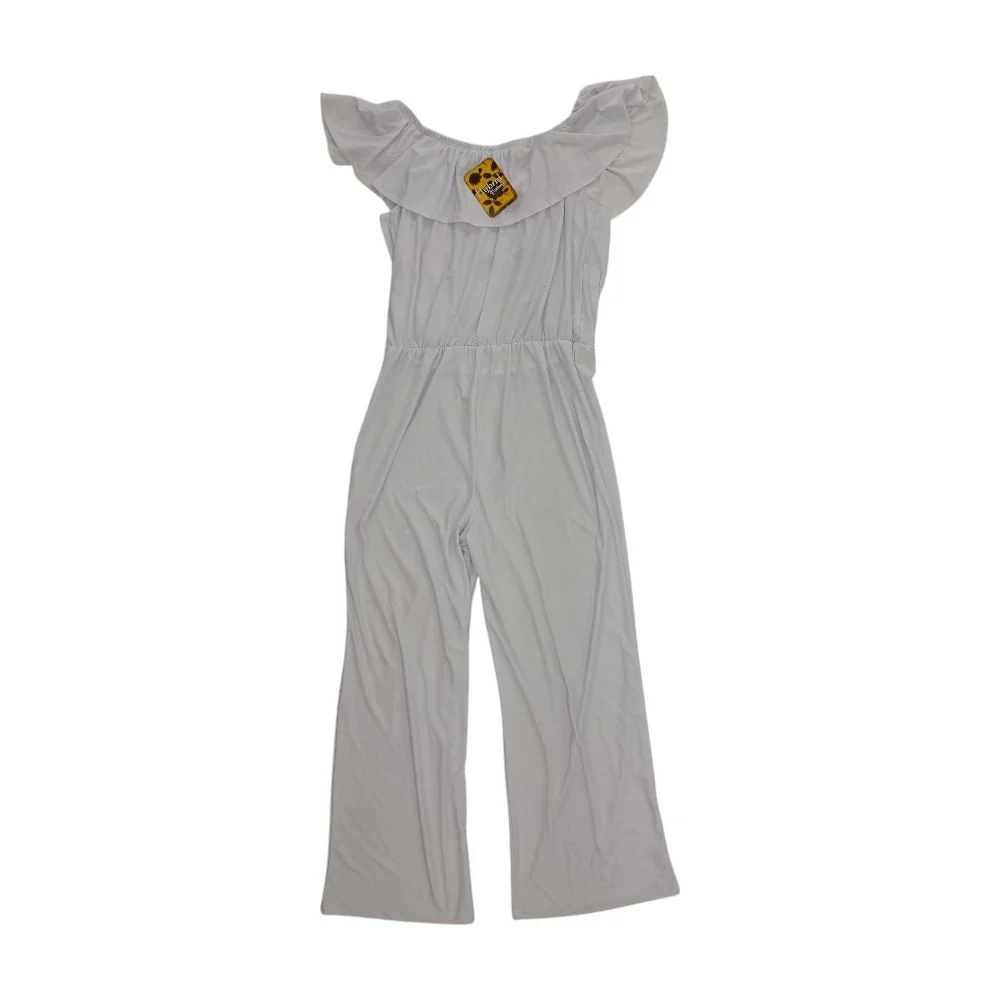 White Solid Jumpsuit - Image 3