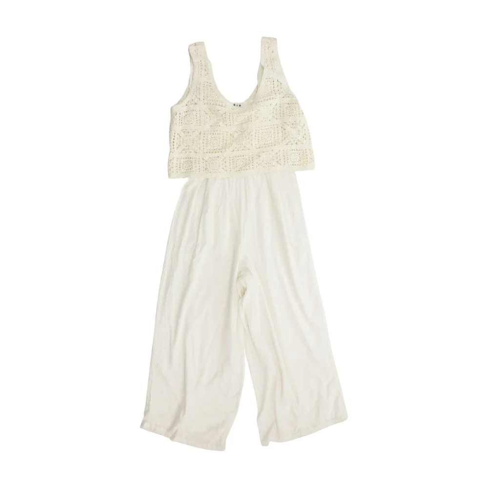 White Solid Jumpsuit - Image 2