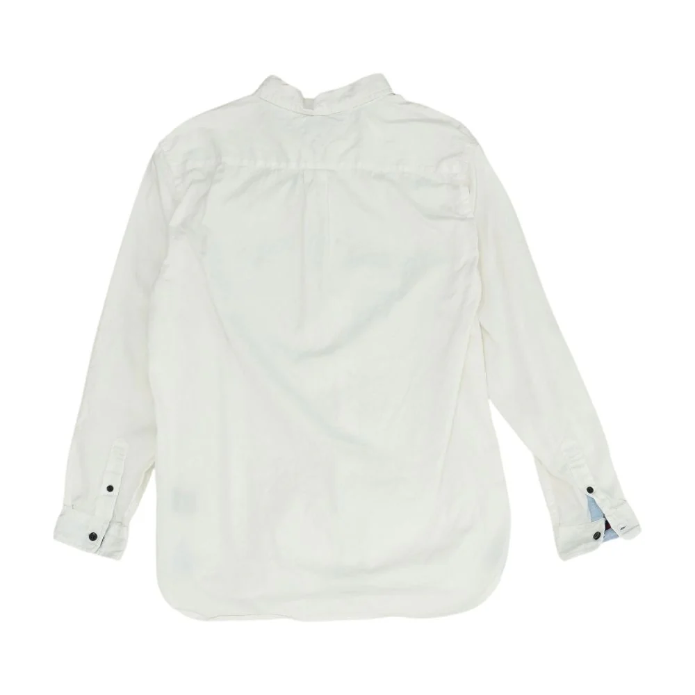 White Solid Long Sleeve Button Down - Image 2