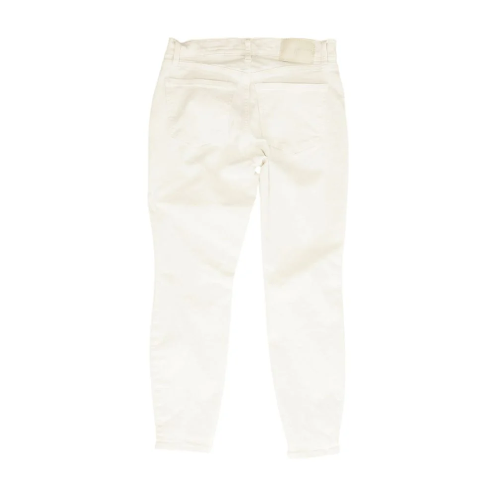 White Solid Mid Rise Skinny Leg Jeans - Image 2