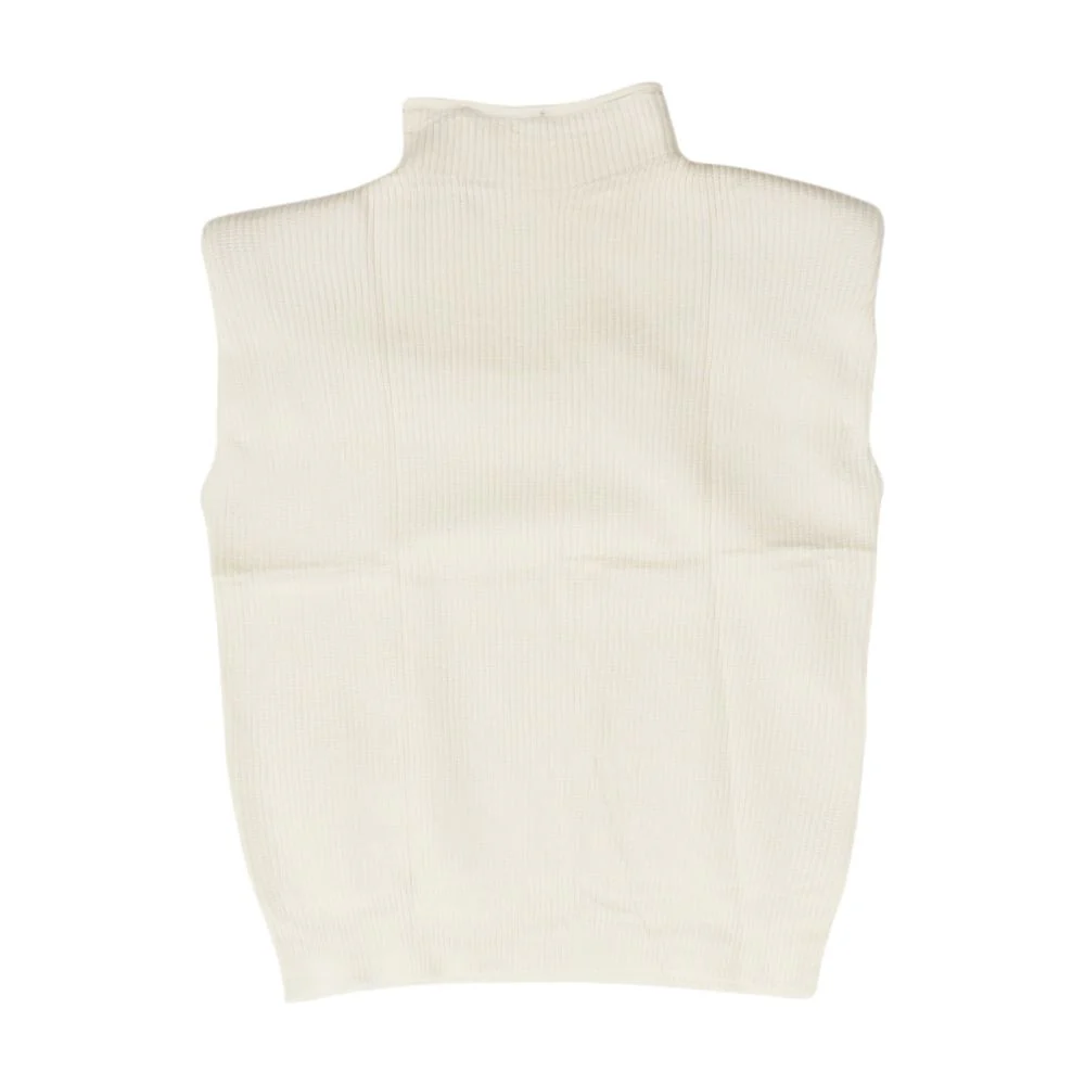 White Solid Mockneck Sweater - Image 2
