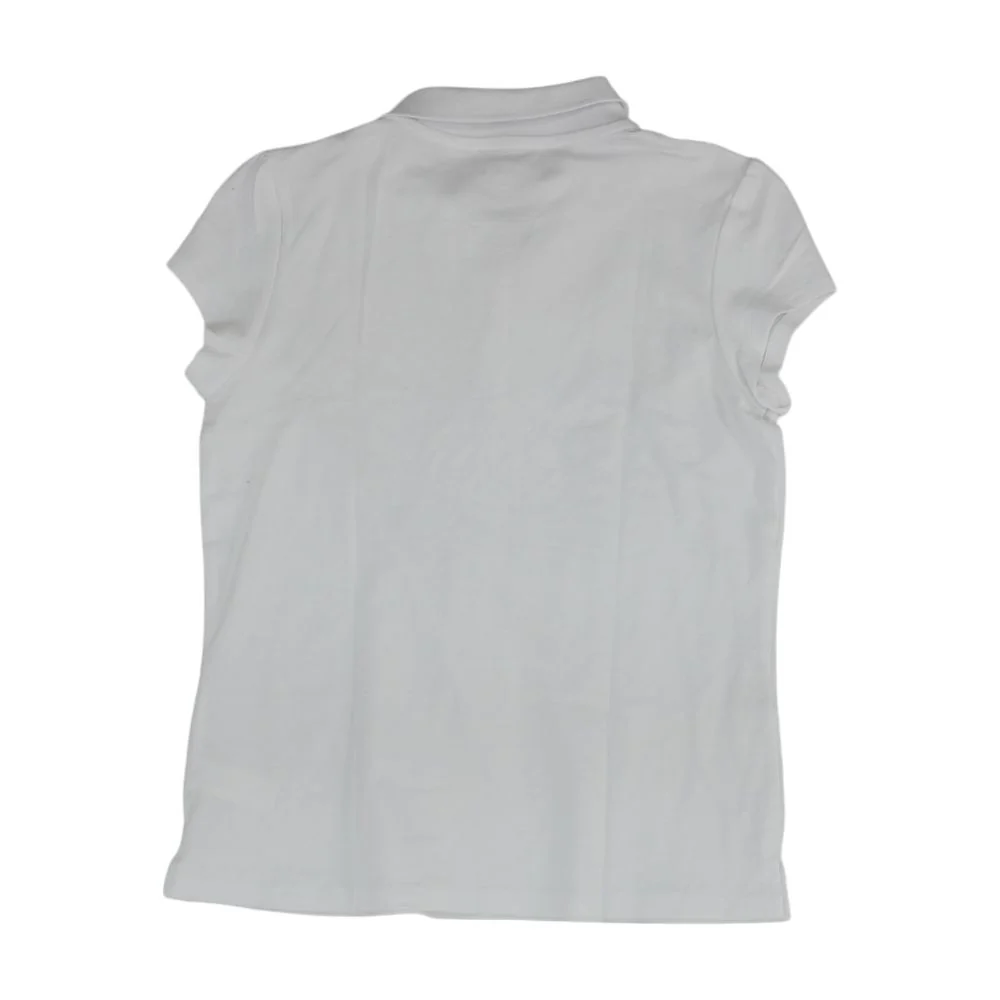 White Solid Polo Knit Top - Image 2