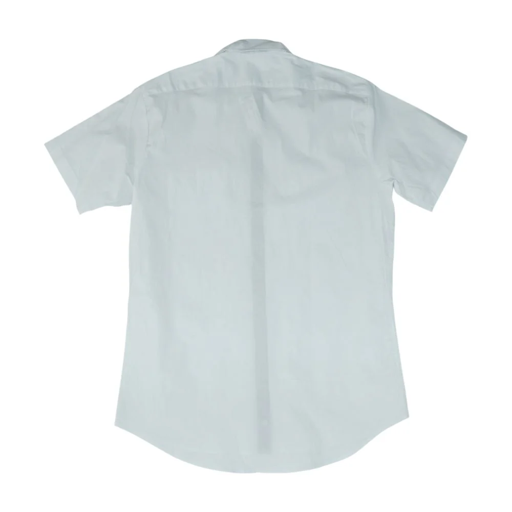 White Solid Short Sleeve Button Down - Image 2