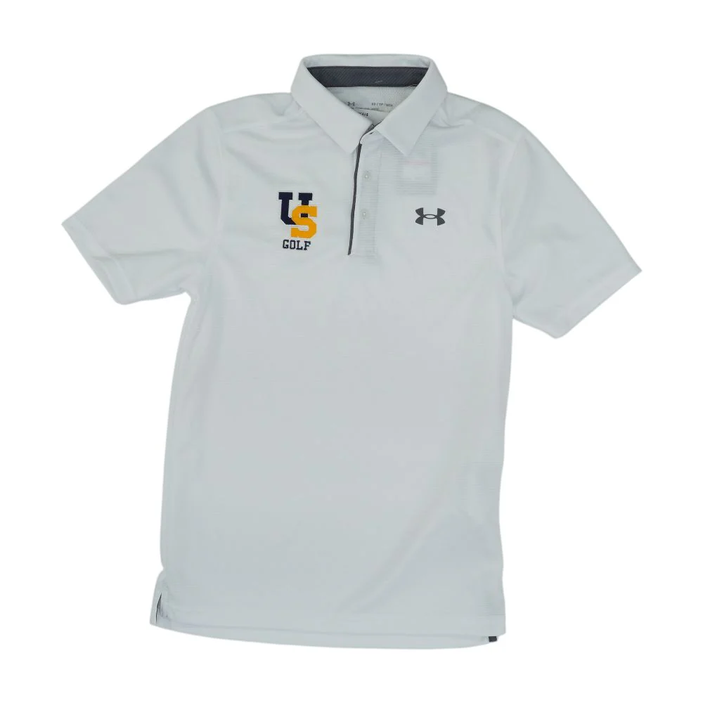 White Solid Short Sleeve Polo